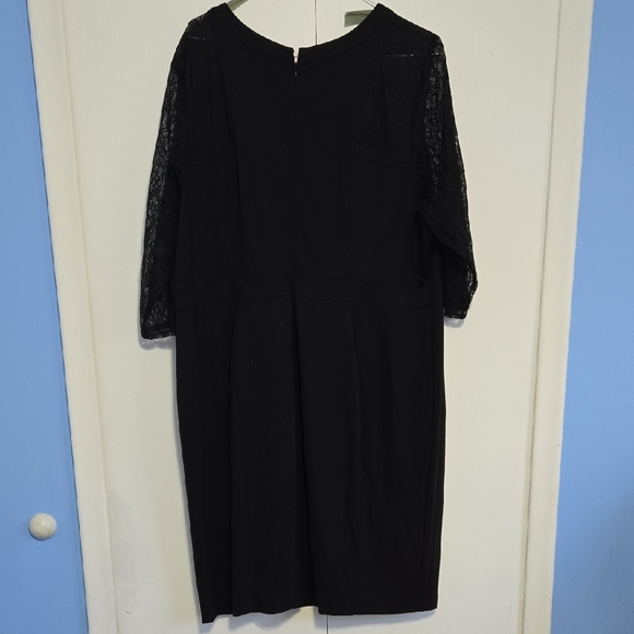 Lane Bryant Elegant Black Lace Sleeve Dress - Picture 6 of 6